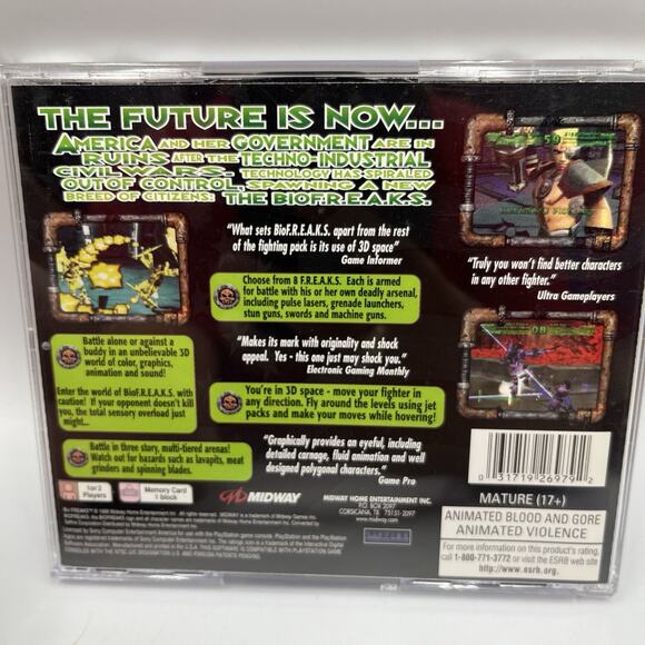 Bio F.R.E.A.K.S. PS1 Complete - Thrilling Fighting Game - Picture 2 of 8